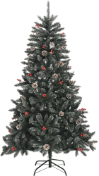 vidaXL Brad de Craciun artificial cu suport verde 150 cm PVC 