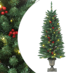 vidaXL Brazi de Craciun artificiali 2 buc. 100 LED-uri verde 120 cm 
