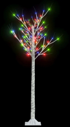 vidaXL Pom Craciun 140 LED-uri colorat 1 5 m salcie interior/exterior 