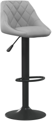 vidaXL Scaun de bar gri deschis catifea 