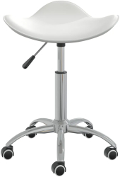 vidaXL Scaun de birou alb piele ecologica 
