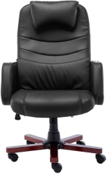 vidaXL Scaun de birou negru piele ecologica 