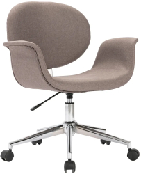 vidaXL Scaun de birou pivotant gri taupe material textil 
