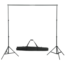 vidaXL Sistem de suport fundal 600 x 300 cm alb 
