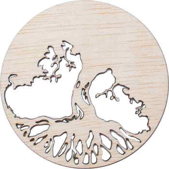 Decor Copacul Vietii Blank HH1522 din lemn pentru Licheni - 25x25 cm