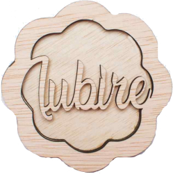 Decor Floare cu Iubire Blank HH1518 din lemn pentru Licheni - 20x20 cm 