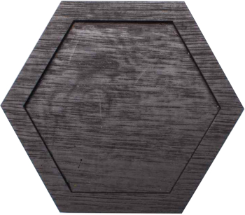 Decor Forma Hexagon Blank HH1511din lemn pentru Licheni - 15x13 cm 