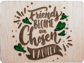 Decor Pretenii devin Familie Personalizat HH1547 din lemn Personalizat cu Licheni - 15x11 cm 