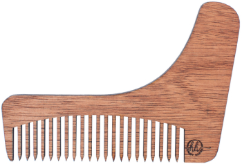 Pieptene Personalizabil HandyHands din lemn pentru barba si par - Model 3 