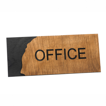 Placuta Indicator pentru Birou Usi Cai de Acces din lemn HH965 Personalizat 35.5x15 cm 