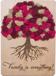 Rama Copacul Vietii Personalizat HH1550 din lemn Personalizat cu Licheni 15x20 cm 