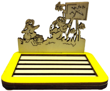 Suport pentru sapun cu design de iepure si morcov din placaj de plop - Eco-friendly 