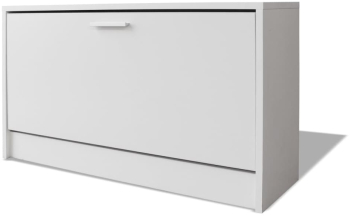 vidaXL Bancheta de stocare pentru pantofi 80x24x45 cm alb 