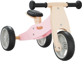 vidaXL Bicicleta de echilibru pentru copii 2 in 1 roz 