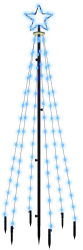 vidaXL Brad de Craciun 108 LED-uri albastre 180 cm cu tarus 