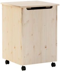 vidaXL Cos de rufe cu roti &bdquo RANA&rdquo 45x45x64 cm lemn masiv de pin 