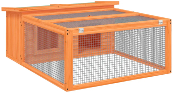 vidaXL Cusca pentru iepuri maro 117 5x97x47 5 cm lemn masiv de pin 