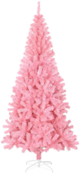 vidaXL Pom de Craciun artificial cu suport roz 210 cm PVC 