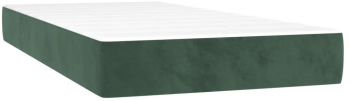 vidaXL Saltea de pat cu arcuri verde inchis 120x190x20 cm catifea 