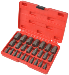 vidaXL Set extractor suruburi caneluri multiple 25 de piese otel 
