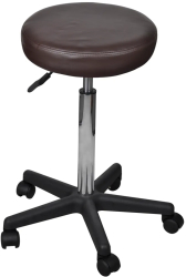 vidaXL Taburete de birou 2 buc. maro 35 5x84 cm piele ecologica 