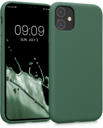 Husa Kwmobile pentru Apple iPhone 11 Silicon Verde 50791.80 