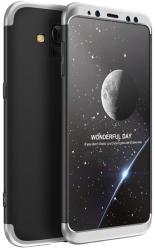 Husa Samsung Galaxy A8 Plus 2018 GKK 360 Negru/Argintiu 
