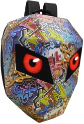 RUCSAC RIGID CU ECRAN LED SI BLUETOOTH - DEVIL EYES 36x18x48 cm - MULTICOLOR - MOTOCICLETA / ATV / BICICLETA / TROTINETA 
