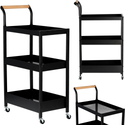 Ajutor cosmetician pentru coafor carucior cu roti pentru vopsire ST014BL la salonul de infrumusetare raft cu rafturi 
