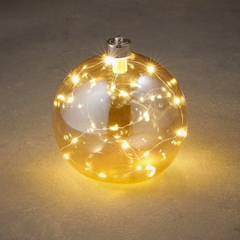 Decoratiune Edelman - Glob auriu cu leduri 