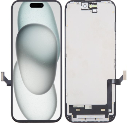 Display ecran cu Touchscreen si Rama compatibil cu Apple Iphone 15 ZY Incell Negru 