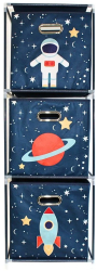 Dulap modular 3 rafturi si 3 cutii depozitare Space