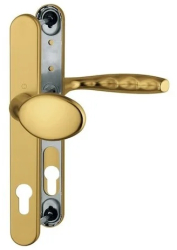 Maner usa termopan Hoppe New York exterior 92 x 30 mm buton fix material aluminiu culoare bronz F4 