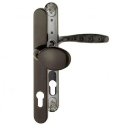 Maner usa termopan Hoppe New York exterior 92 x 30 mm buton fix material aluminiu culoare maro RAL8707 
