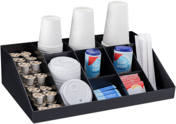 Organizator pentru cafea si ceai Navaris cu 10 compartimente Negru 54094.01 