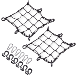 Set 2 Plase de marfa pentru motociclete Navaris 40 x 40 cm Carlige Carabiniere 54307.01