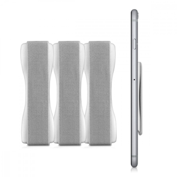 Set 3 Suporti tip inel pentru telefon Kwmobile Gri Plastic 43997.06 