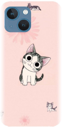 Husa din silicon compatibila cu Apple iPhone 13 - model Cute cat 