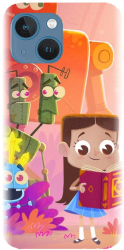 Husa din silicon compatibila cu Apple iPhone 13 - model Robots illustration 