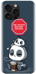 Husa din silicon compatibila cu Apple iPhone 15 Pro Max - model Panda Coffe 