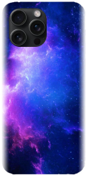 Husa din silicon compatibila cu Apple iPhone 15 Pro Max - model Purple Space Nebula 