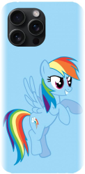Husa din silicon compatibila cu Apple iPhone 15 Pro Max - model Rainbow dash 