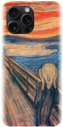 Husa din silicon compatibila cu Apple iPhone 15 Pro Max - model The Scream 