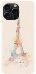 Husa din silicon compatibila cu Apple iPhone 15 Pro Max - model Turnul Eiffel 