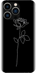 Husa din silicon compatibila cu Apple iPhone 15 Pro - model Black Rose 