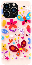 Husa din silicon compatibila cu Apple iPhone 15 Pro - model Butterfly 002 