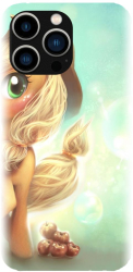 Husa din silicon compatibila cu Apple iPhone 15 Pro - model Cute pony AppleJack 