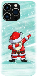 Husa din silicon compatibila cu Apple iPhone 15 Pro - model Santa Dance 