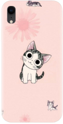 Husa din silicon compatibila cu Apple iPhone XR - model Cute cat 