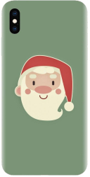 Husa din silicon compatibila cu Apple iPhone XS Max - model Cute Santa Claus 